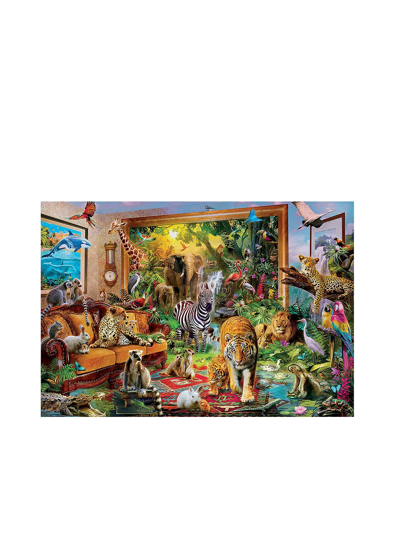 EDUCA | Wilde Tiere im Haus 6000 Teile Puzzle | 